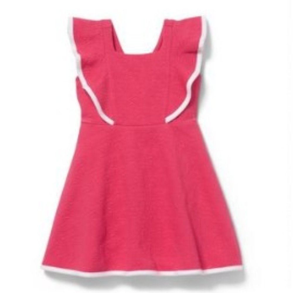 NWT Janie and Jack Ruffle Quilted Jacquard dress - Fuchsia - Size 4